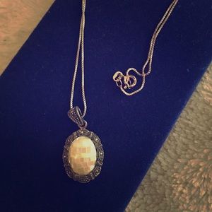 Opal/marcasite gorgeous necklace